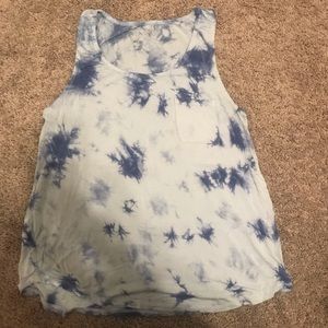 • Blue Tie Dye Tank